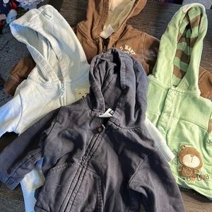 4 zip up/button sweatshirts